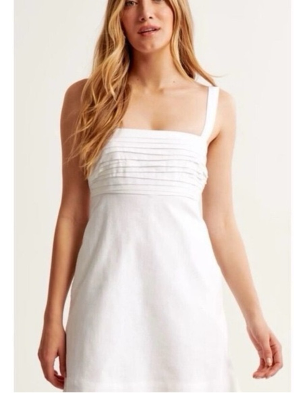 Abercrombie & Fitch Women's White Linen Blend Emerson Skort Dress